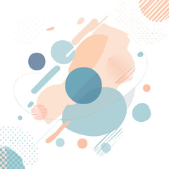 Abstract pop art color paint splash pattern background. Vector overlay geometric design of trendy Memphis 80s-90s style
