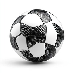 Soccer ball, black and white, carbon fiber design
