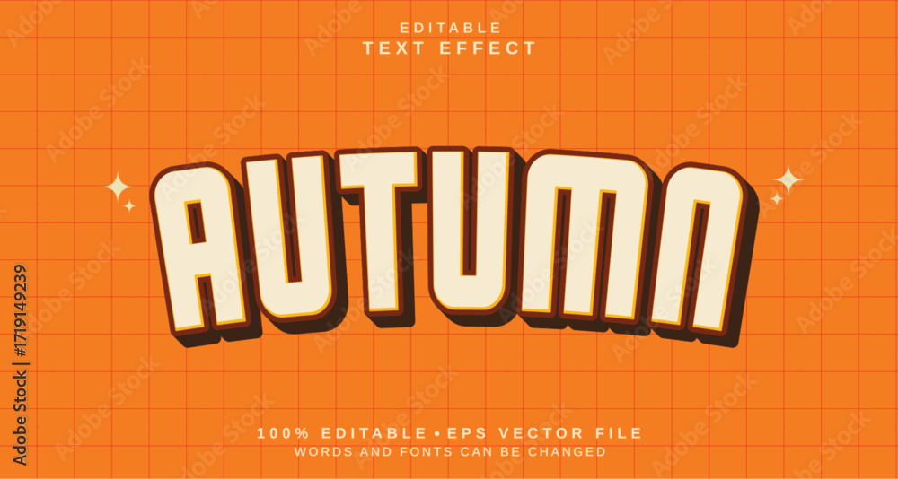Poster editable text style effect - autumn text style theme.