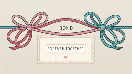 Colorful Bow Ties Representing Love and Unity in Minimalist Design