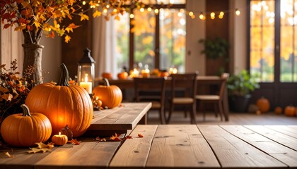 Autumnal dining scene
