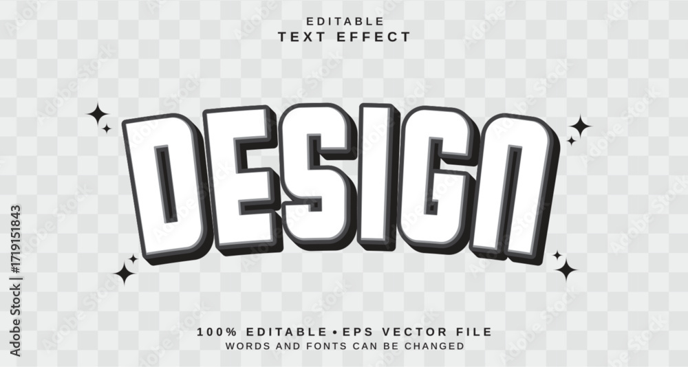 Poster editable text style effect - bold design text style theme.