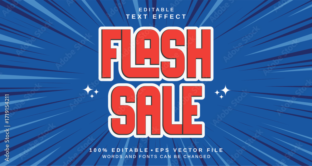 Poster editable text style effect - flash sale text style theme.