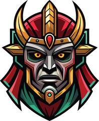 Obraz premium Aztec warrior mask