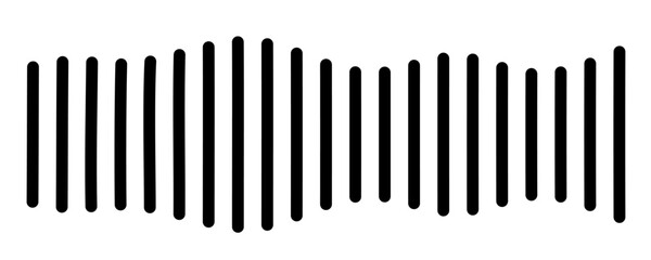 Sound wave vector icon. Audio symbol, simple soundwave form or radio equalizer