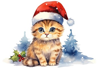 Chrismas cat mammal animal kitten.