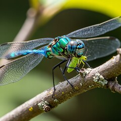 The beautiful and colorful macro Dragonfly 