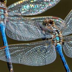 The beautiful and colorful macro Dragonfly 