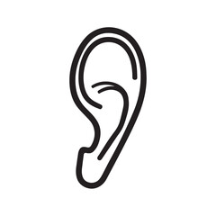 Inner ear icon perfect for meditation, sound therapy and mindfulness branding