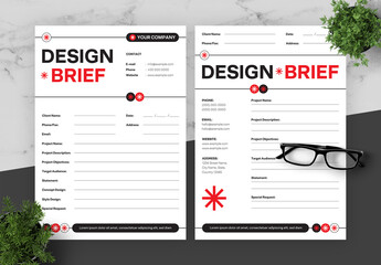 Red And Black Brief Design