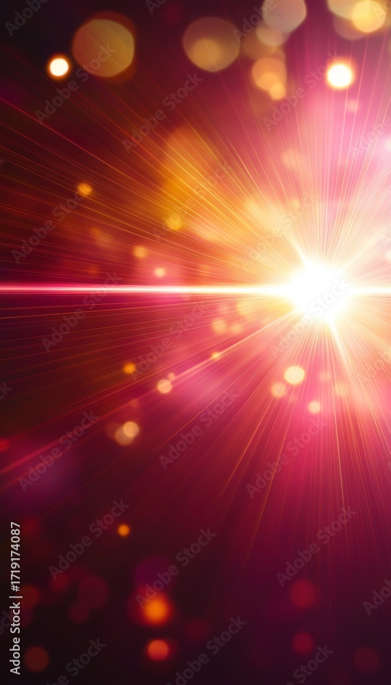 Poster radiant burst of light with mesmerizing patterns creating an enchanting glowing effect for art