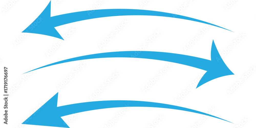 Poster long curve arrow set. curve arrow icon vector. wavy curved long arrow icon. long line arrow vector. 
