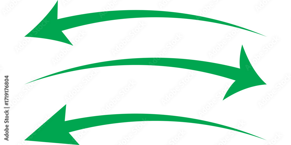 Poster long curve arrow set. curve arrow icon vector. wavy curved long arrow icon. long line arrow vector. 
