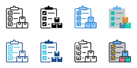 Inventory icon set multiple style collection 
