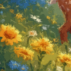 Various oil paintings, flowers, roses, peonies, forest scenery, lakes, ducks, plum blossoms, deer, chrysanthemums