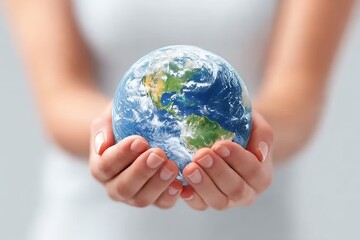 Hands Embrace the Earth, Symbolizing Our Duty to Protect Nature for Future Generations.