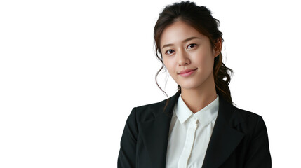 Confident Professional Portrait: A poised and polished businessperson presents a sense of assurance and approachability in a crisp studio portrait, projecting an aura of confidence and expertise.