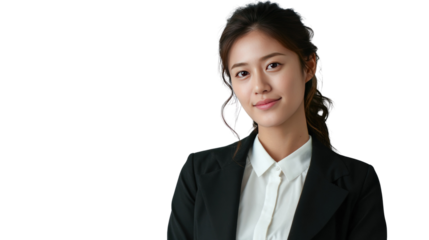 Confident Professional Portrait: A poised and polished businessperson presents a sense of assurance and approachability in a crisp studio portrait, projecting an aura of confidence and expertise.