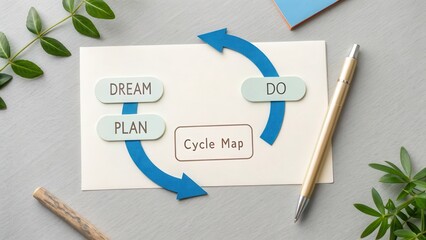 Creative Cycle Map for Dream, Plan, and Do Concept Development