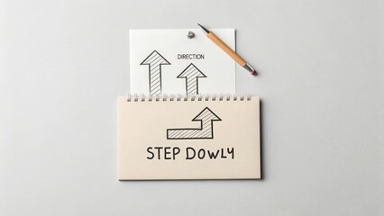 Creative Direction in Business Strategy Step Dowly Concept