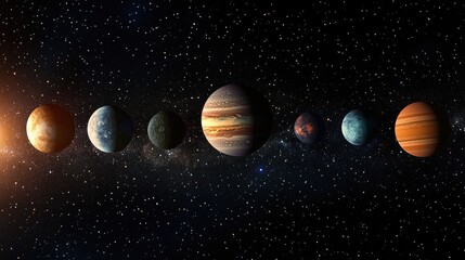 Stunning Cosmic Visualization of Planets in the Night Sky