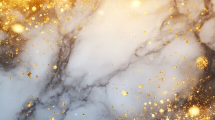 Golden Glitter and Marble Background for Elegant Design Projects
