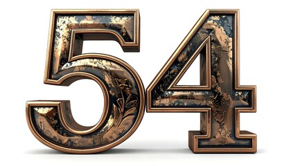 Ornate bronze numbers