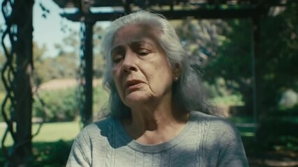 Elderly woman outdoors