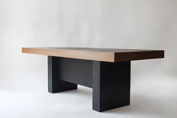 table on white background