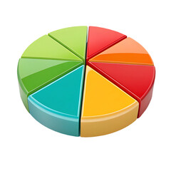 Obraz premium png Circular Chart of Colorful Segments transparent Background