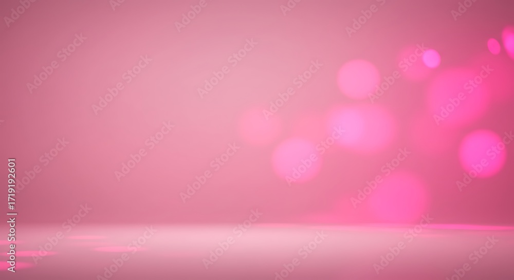 Poster Abstract pink background with bokeh lights and soft gradient.
