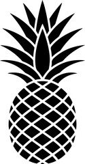Obraz premium pineapple silhouette vector illustration