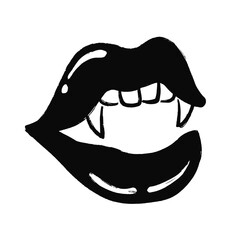 Spooky vector illustration of an evil pumpkin with a scary face for Halloween, autumn, and fall decoration