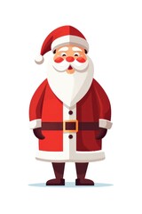 Santa Claus outfit winter shape white background.