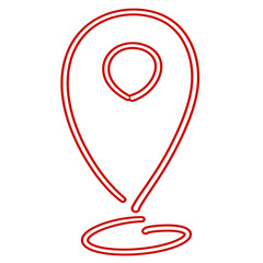 Illustration line art gps