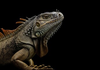 Fototapeta premium Closeup iguana profile