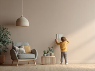 Obraz premium man sitting on the floor