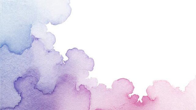 Abstract watercolor background in delicate shades of pink, blue, and purple with a soft, ethereal texture