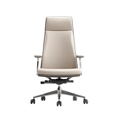 Fototapeta premium Light beige office chair, front view
