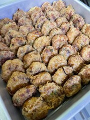 Perkedel or bergedil food that made from mashed potatoes. Malaysian and Indonesian food