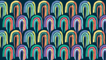 A scalable vector abstract background with vibrant, multicolored elements on a dark backdrop. The design resembles expressive paint streaks, creating a vivid and memorable canvas for your creative