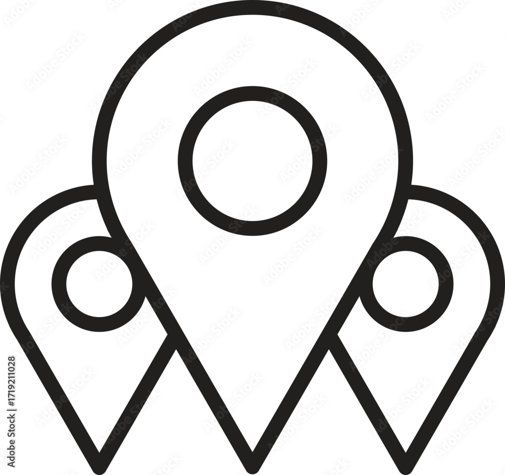 Poster location, map, address icon. location markers symbolizing navigation or mapping concept.