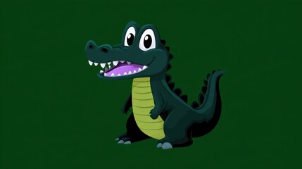 Obraz premium Joyful Cartoon Character with a Big Smile Radiating Happiness and Playfulness in a Colorful and Whimsical Illustration Capturing Pure Delight and Cheer