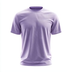 Blank Purple T-Shirt Mockup on White Background