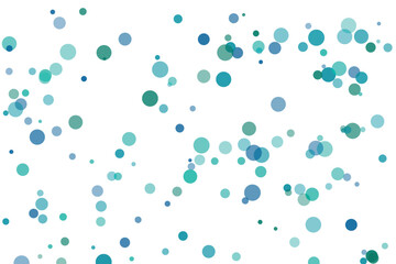 Abstract Background with Teal and Blue Circles on White Space for Design