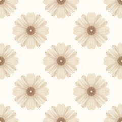 Minimalist Seamless Delicate Floral Pattern