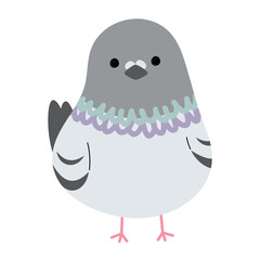 Pigeon Single 8 cute, PNG illustration.