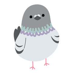 Pigeon Single 27 cute, PNG illustration.