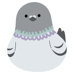 Pigeon Single 29 cute, PNG illustration.
