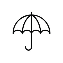 Umbrella Icon, Rain Protection Symbol, Weather Umbrella, Folded Umbrella Graphic, Open Umbrella Illustration